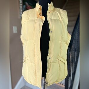 Talbots Yellow Women's Down Puffer Vest Size Large
